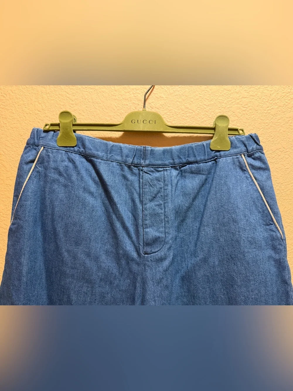 New Authentic Gucci G Logo Denim Shorts Size IT 52 / US L 34 - 38 Waist